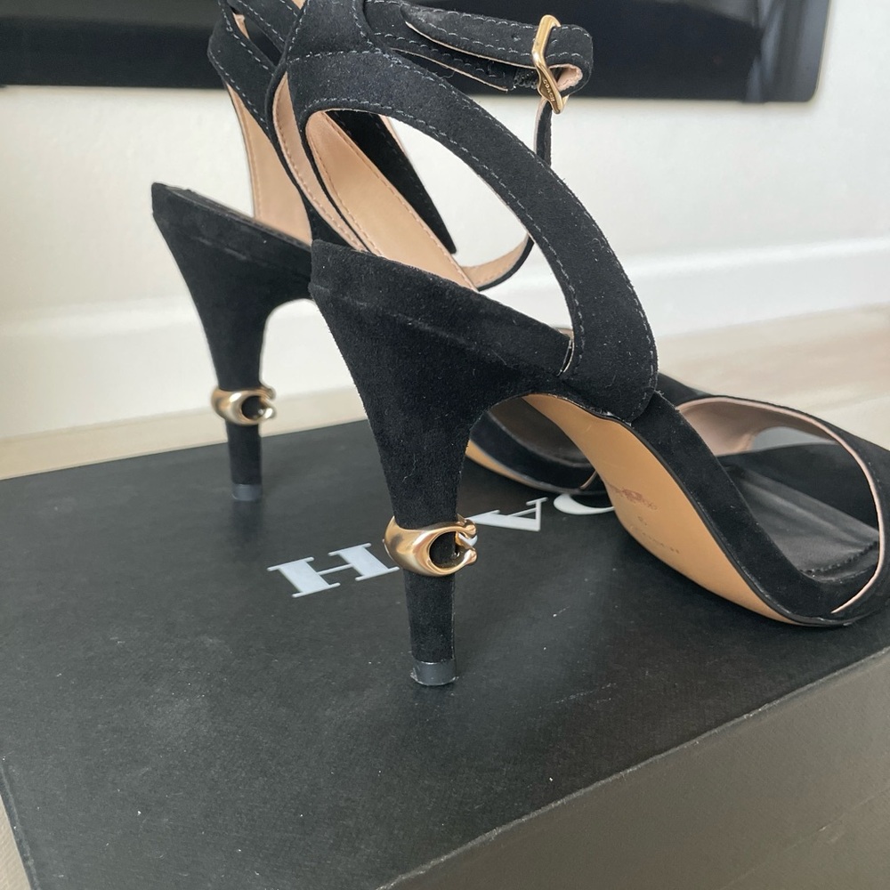 Coach Black Suede Heels - Picture 3 of 5
